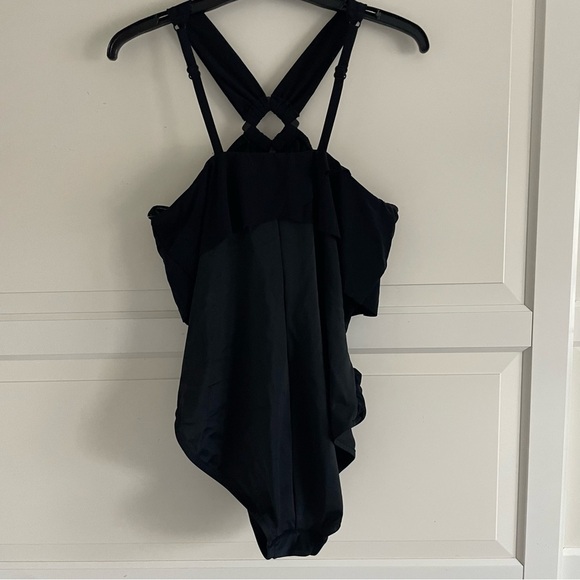 New! Magicsuit Black Liza Square Cut Tummy Control One Piece Swimsuit 20568 - Picture 5 of 16